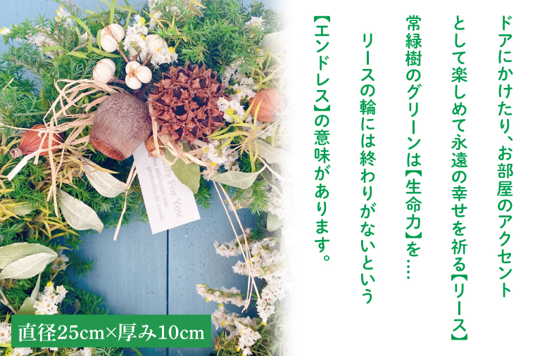 【11月下旬以降発送・数量限定】常緑樹の香りあふれるクリスマスリース（限定品）【インテリア おしゃれ 壁飾り プレゼント お花 ギフト ナチュラル クリスマス リース 水戸市 水戸 茨城県 10000円以内 1万円以内】（KW-3）