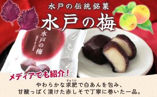 【TVで紹介されました】水戸の梅 5個入 1箱【銘菓 和菓子 白あん 求肥 赤しそ 梅 スイーツ 和スイーツ デザート お菓子 おやつ 老舗 和菓子店 お取り寄せ ギフト お土産 手土産 贈答用 亀印製菓 茨城県 水戸市】（MP-29)