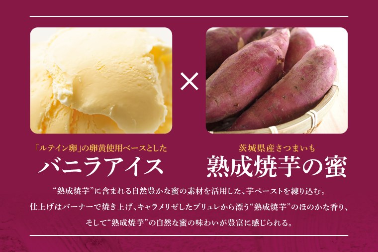 熟成焼き芋×ブリュレアイス 8個入【焼芋 ブリュレ スイーツ クリーム アイス さつまいも おやつ 手土産 お取り寄せ ギフト グルメ 贈答 茨城県 水戸市】（NB-2)