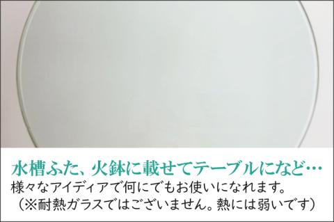 【直径280mm　厚さ５mm】プレート丸ガラス　透明　ガラス　円形　ディスプレイにオススメ♪ 【花器 花瓶 おしゃれ 食器 インテリア 水槽 丸板ガラス 送料無料 水戸市】（GS-1）