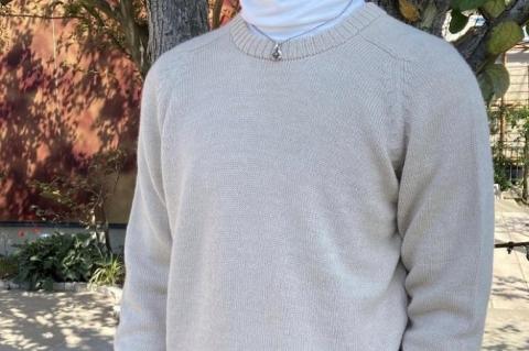 【アルパカ専門店　T'IKA】ラグランセーター・ナチュラルアイボリー・男女兼用（アルパカ100％）【アパレル 洋服 おしゃれ プレゼント 毛糸 ウイメンズ 水戸市 白系】(AL-8)