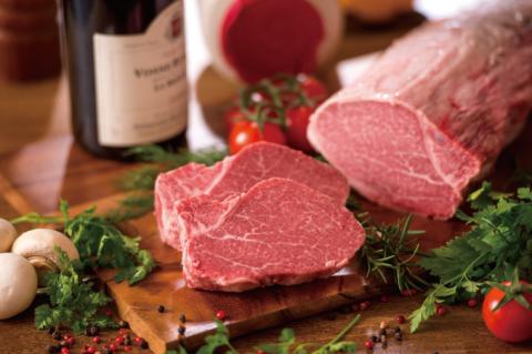 常陸牛 A5 サーロイン＆フィレミニヨン ステーキセット 計4枚 ＜木箱入り・特製タレ／マスタード付き＞ お歳暮ギフト ヒレミニヨン A5 内祝い お返し 熨斗対応（DU-41）