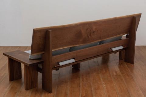 BV-43　【頑固おやじ】ウォールナット材の3人掛けソファー