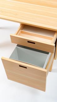 【八木沢木工】ヒノキのスタディデスク 引き出し付き ※離島への配送不可（北海道、沖縄本島は配送可）【木製家具 檜 ひのき 天然木 ナチュラル 木の温もり 木目 子ども  こども 子ども部屋 学習机  机  リモート おうち時間】（BR-103）