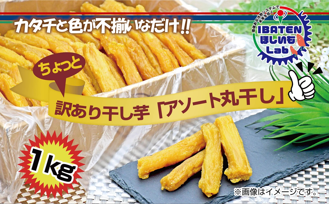 訳あり ほしいもアソート丸干し1kgパック【干し芋 干しいも ほし芋 芋 丸干し 訳あり 訳アリ アソートパック アソート お得 さつまいも さつま芋 紅はるか 茨城県 水戸市】（BH-14-1）
