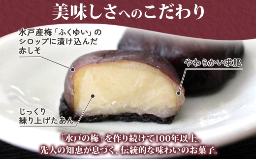 【TVで紹介されました】水戸の梅 5個入 1箱【銘菓 和菓子 白あん 求肥 赤しそ 梅 スイーツ 和スイーツ デザート お菓子 おやつ 老舗 和菓子店 お取り寄せ ギフト お土産 手土産 贈答用 亀印製菓 茨城県 水戸市】（MP-29)