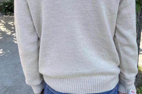 【アルパカ専門店　T'IKA】ラグランセーター・ナチュラルアイボリー・男女兼用（アルパカ100％）【アパレル 洋服 おしゃれ プレゼント 毛糸 ウイメンズ 水戸市 白系】(AL-8)