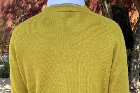 【アルパカ専門店　T'IKA】ラグランセーター・からし・男女兼用（アルパカ100％）【アパレル イエロー系 ウィメンズ 毛糸 大きめサイズ 茨城県 水戸市 ギフト プレゼント】 (AL-9)