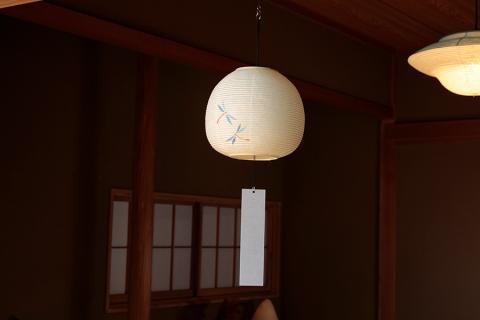 風鈴提灯 えん 蜻蛉【提灯 LED光源 和紙 インテリア 間接照明 茨城県 水戸市 風鈴提灯 お盆 お盆用提灯】（CX-19）