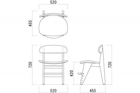 【八木沢木工】ヒノキのスタディチェア　フットレストモデル ※離島への配送不可（北海道、沖縄本島は配送可能）【木製家具 檜 ひのき 天然木 ナチュラル 木の温もり 木目椅子 いす リモートワーク 仕事用 学習用 勉強用 ワーク】（BR-101）