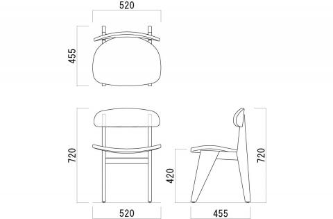 【八木沢木工】ヒノキのスタディチェア ※離島への配送不可（北海道、沖縄本島は配送可能）※着日指定送不可【木製家具 檜 ひのき 天然木 ナチュラル 木の温もり 木目椅子 いす リモートワーク 仕事用 学習用 勉強用 ワーク】（BR-102）