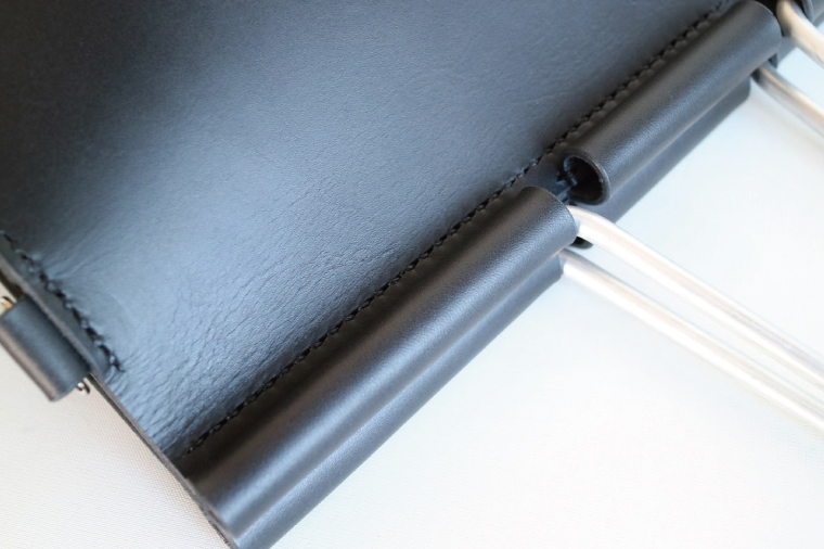 クリップバッグ Big【バッグ ダブルクリップ クリップ 本革 数量限定 手作り 革製品 小物 水戸市 茨城県】（AF-10）