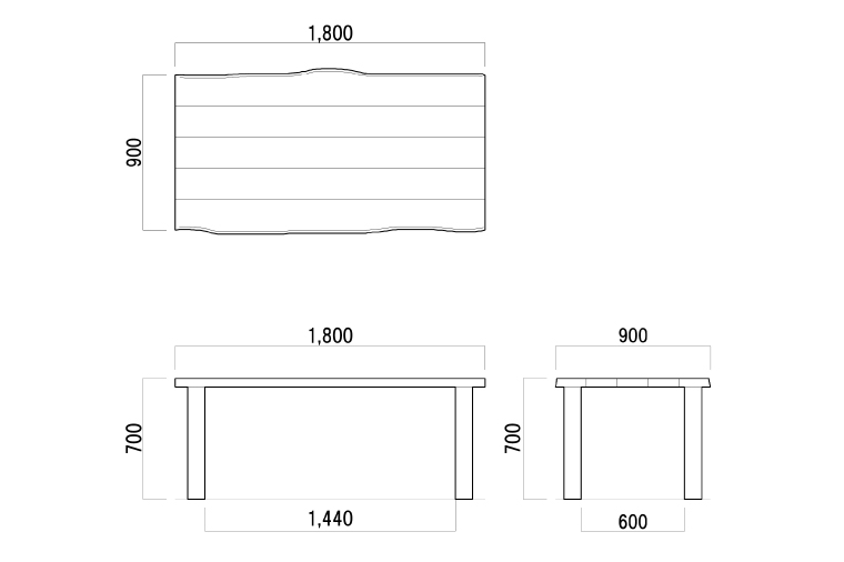 【八木沢木工】NEN dining table (ネンダイニングテーブル)大【木製家具 家具 インテリア 檜 ひのき 天然木 ナチュラル 木の温もり 木目 水戸市 水戸 茨城県】（BR-112）