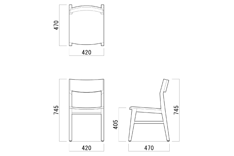 【八木沢木工】HORAIZON dining chair (ホライゾンダイニングチェア)【木製家具 家具 インテリア 檜 ひのき 天然木 ナチュラル 木の温もり 木目 水戸市 水戸 茨城県】（BR-113）