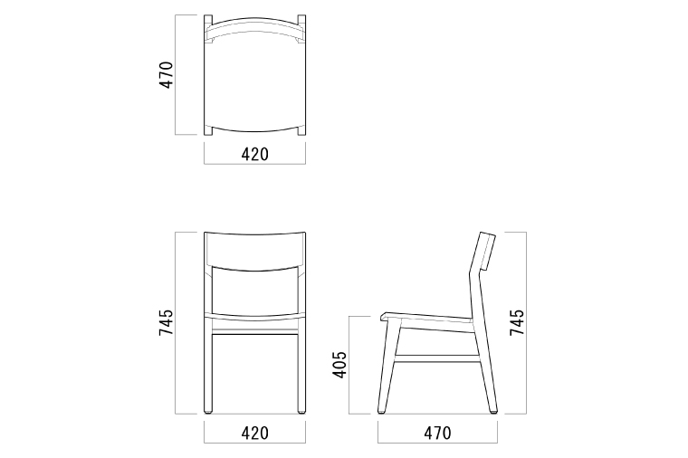 【八木沢木工】【セミオーダー】HORAIZON dining chair (ホライゾンダイニングチェア)×１脚【木製家具 家具 インテリア 檜 ひのき 天然木 ナチュラル 木の温もり 木目 水戸市 水戸 茨城県】（BR-114）