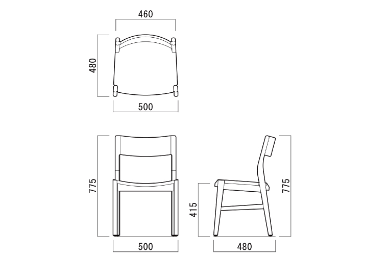 【八木沢木工】PRAIRIE dining chair (プレーリーダイニングチェア)【木製家具 家具 インテリア 檜 ひのき 天然木 ナチュラル 木の温もり 木目 水戸市 水戸 茨城県】（BR-118）