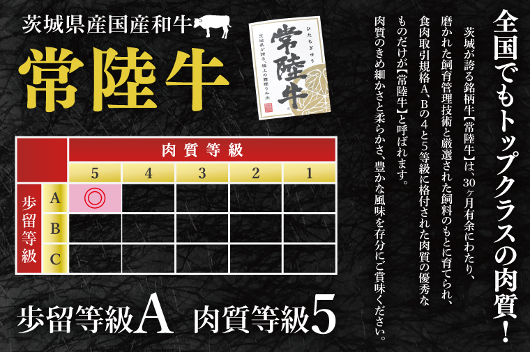 【4か月定期便】A5ランク常陸牛　食べ比べ　定期便コースC｜すき焼き しゃぶしゃぶ 焼肉 BBQ ステーキ 国産牛 和牛 牛肉 茨城県 水戸市  国産 老舗精肉店（EK-80）