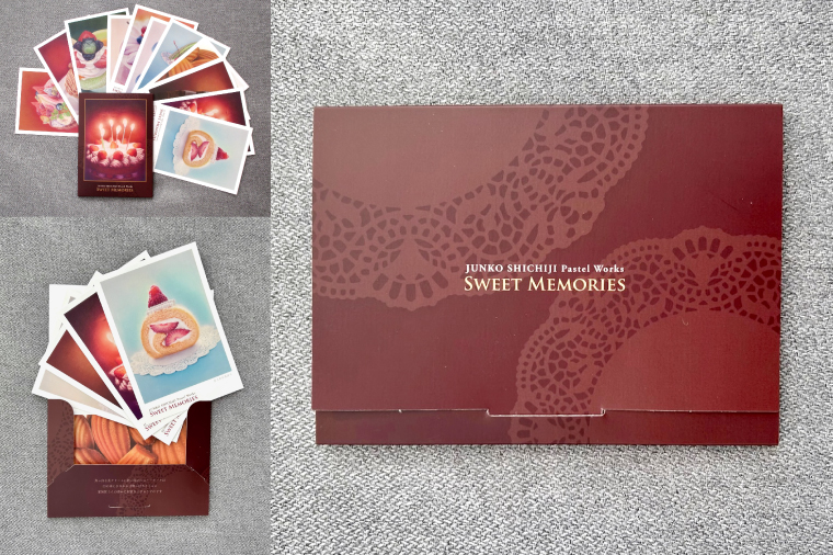 七字純子パステル画〈SWEET MEMORIES〉ポストカードセット（12種）【パステル画 ポストカード カード セット 苺 ショートケーキ 七字純子 茨城県 水戸市】（FZ-5）