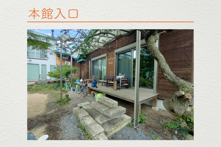 木の家ゲストハウス本館１泊貸し切り宿泊券（平日）【チケット 広い 旅行 交流 情報交換 出会い 仲間】(IO-15)