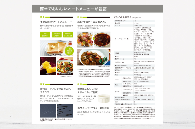 オーブンレンジ18Ｌ KS-OR24F18-WH【家電 Haier オートメニュー 自炊 キッチン 食卓 電子レンジ 温める 新生活】(NE-21)