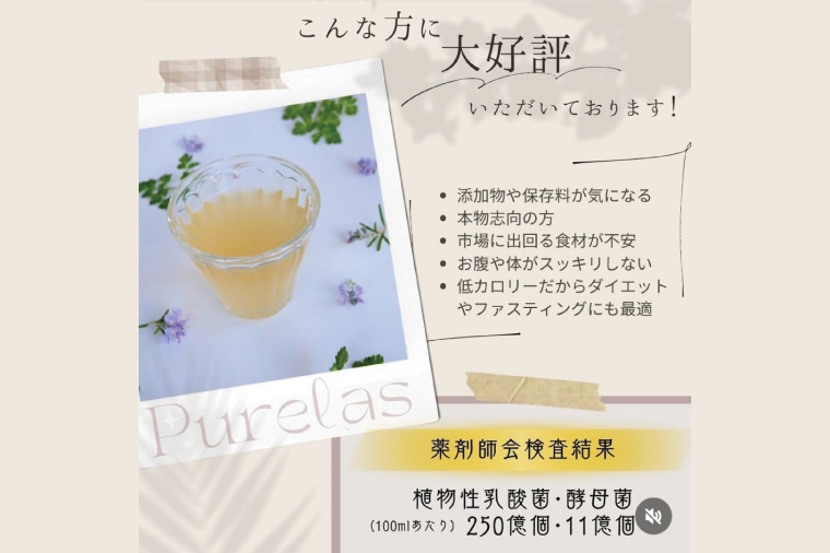 自然の恵みを封じこめた完全非加熱発酵エキス『ピュアラス酵素』1000ml/1本【非加熱酵素ドリンク 健康 乳酸菌 酵素ドリンク 発酵食品 水戸市 水戸 茨城県】（EH-6）