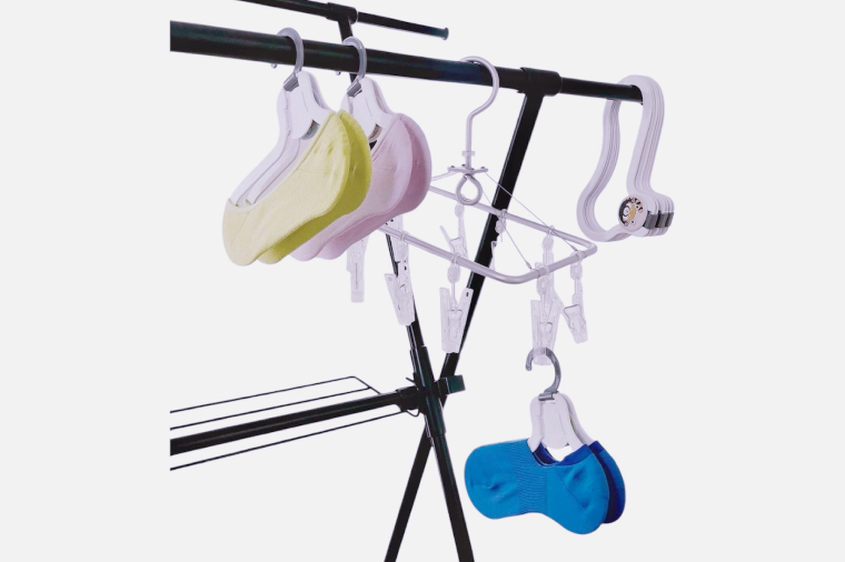 【数量限定】1つで3役（干す・収納する・探しやすい）ソックスハンガー 2個セット【アパレル 靴下 くつした くつ下 収納 おしゃれ 便利 薄型 水戸市 水戸 茨城県】(LU-1)