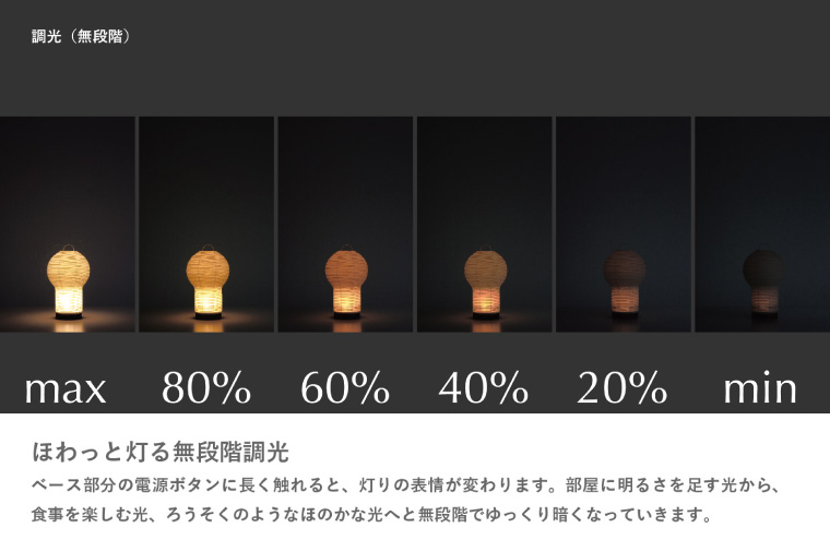 ディクラッセ bobori portable lamp【インテリア 電気 照明 ランプ ちょうちん 提灯 充電式 持ち運び可能 灯り LED 水戸市 茨城県】（NF-1）