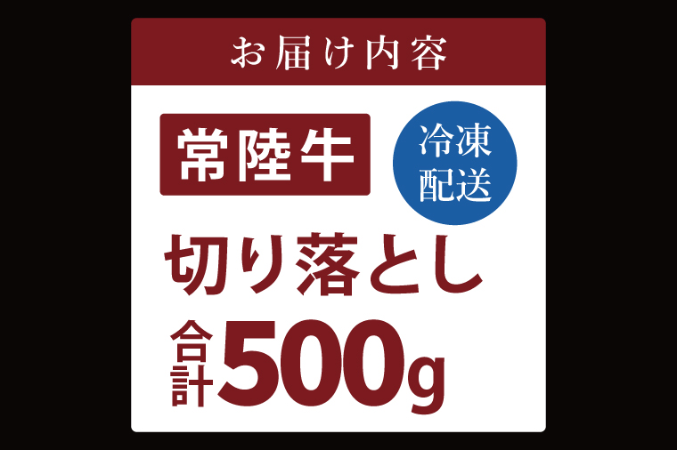 常陸牛切り落とし 500g【常陸牛 国産牛 和牛 牛肉 切り落とし ジューシー 茨城県 水戸市】（NW-5）