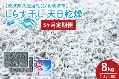 【5ヶ月定期便】しらす干し 天日乾燥1.6kg（400g×4）【茨城県共通返礼品/北茨城市】(HY-19)