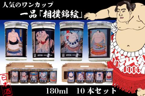 CQ-8　◇人気のワンカップ◇一品「相撲錦絵」10本セット