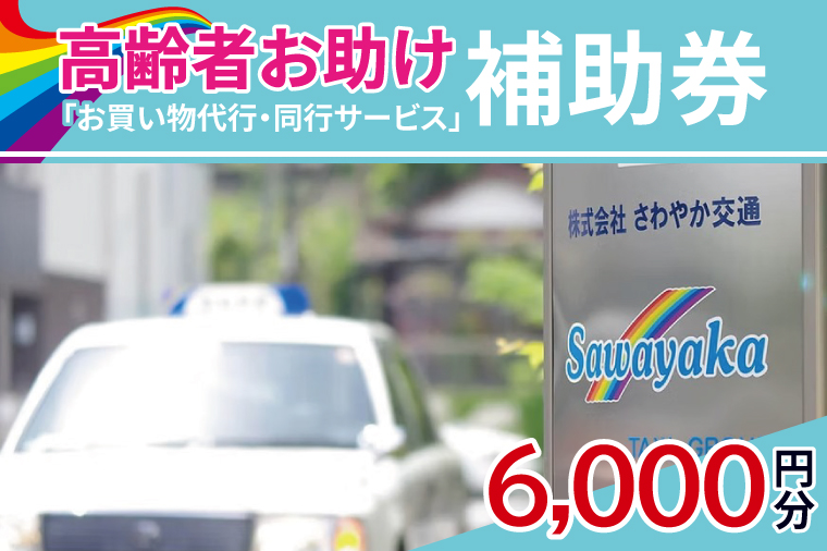 ふるさとのお父様お母様へ　高齢者お助け「お買物代行・同行サービス」補助券6,000円分（500円×12枚）【配達 代行 買い物代行 買い物同行 茨城県 水戸市】（CE-3）