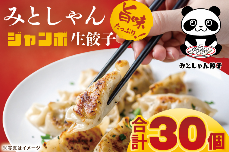 旨味たっぷり！本場プロの中華料理人が作る みとしゃんジャンボ餃子 30個【香香 シャンシャン 中華 人気 老舗 焼き餃子 冷凍 ぎょうざ ギョーザ シューマイ簡単調理 惣菜 おかず 水戸市 茨城県】（CS-5）