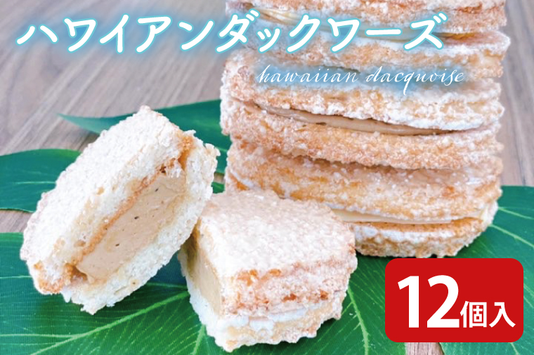 【数量限定】ハワイアンダックワーズ12個【ダックワーズ ハワイ ハワイアンソルト ライオンコーヒー リリコイ パッションフルーツ スイーツ 水戸市 茨城県 10000円以内 1万円以内】（KT-2）