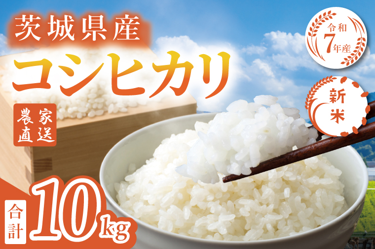 【11月下旬より発送】【数量限定】【家計応援】令和7年度産 新米 農家直送 コシヒカリ 10kg【米 こしひかり ごはん おにぎり 水戸市 水戸 茨城県 】(KV-6)
