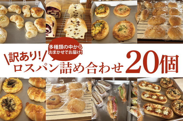 【訳あり】ロスパン詰め合わせ（20個）【総菜パン 菓子パン 食事パン おまかせ 冷凍 水戸市 水戸 15000円以内 あんぱん メロンパン】（ LV-2）