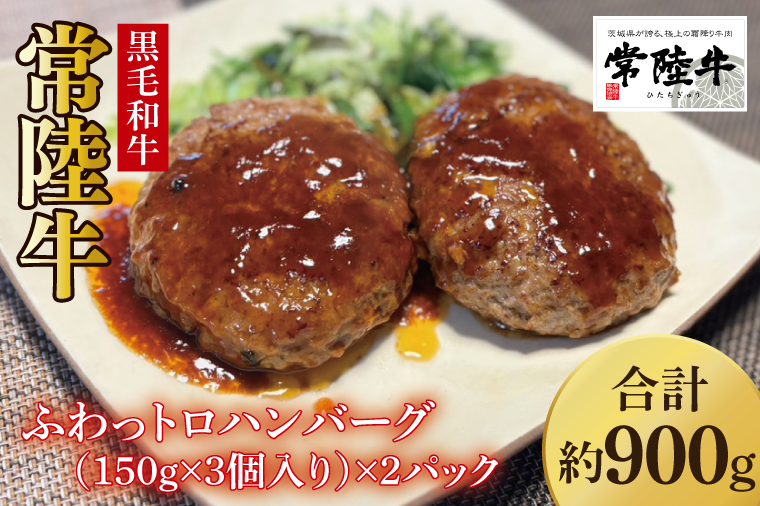 【数量限定】常陸牛ふわっトロハンバーグ（デミグラスソース付）150g×6枚入【牛肉 和牛 ブランド牛 常陸牛 パーティ 簡単 水戸市 茨城県】（MJ-4）