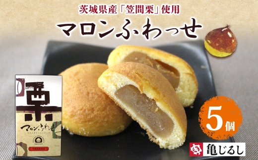 マロンふわっせ 5個入 1箱【栗 笠間栗 マロンクリーム くり 和 スイーツ デザート お菓子 おやつ 老舗 和菓子店 お取り寄せ ギフト お土産 手土産 贈答用 亀印製菓 茨城県 水戸市】（MP-33）