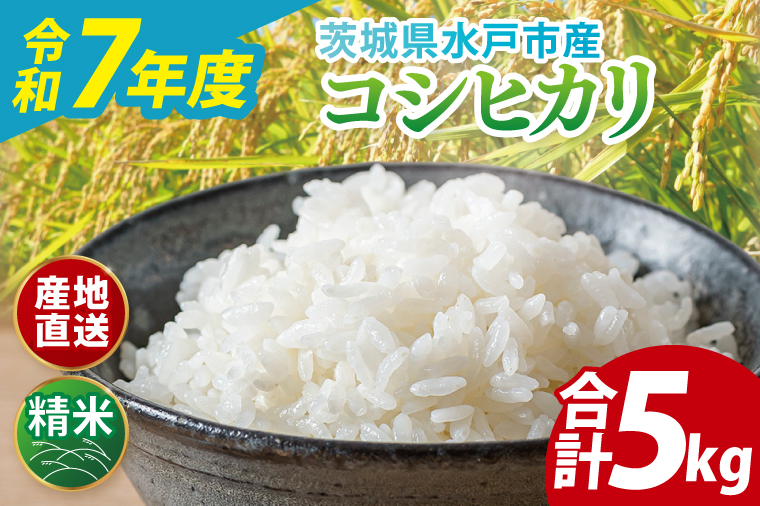 【翌月より順次発送】【数量限定】【令和7年度産】茨城県産コシヒカリ 5kg【米 おこめ こしひかり 農家直送 直送 水戸市 茨城県】(ND-3)
