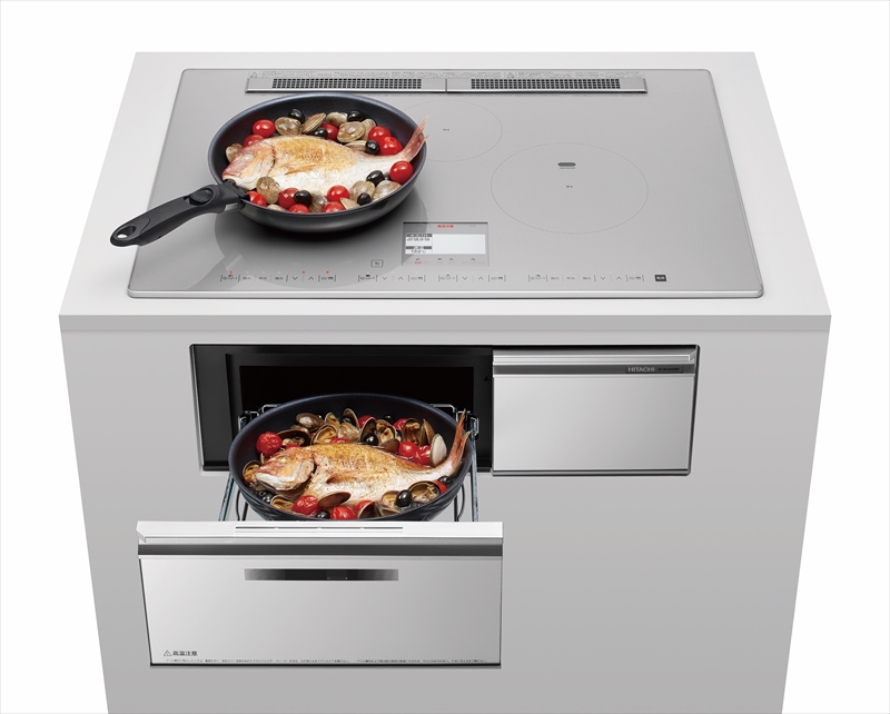 【IHクッキングヒーター】3口IH鉄・ステンレス対応　HT-N100STWF(S) トッププレート幅  75cm [ビルトインからビルトインのみの工事]