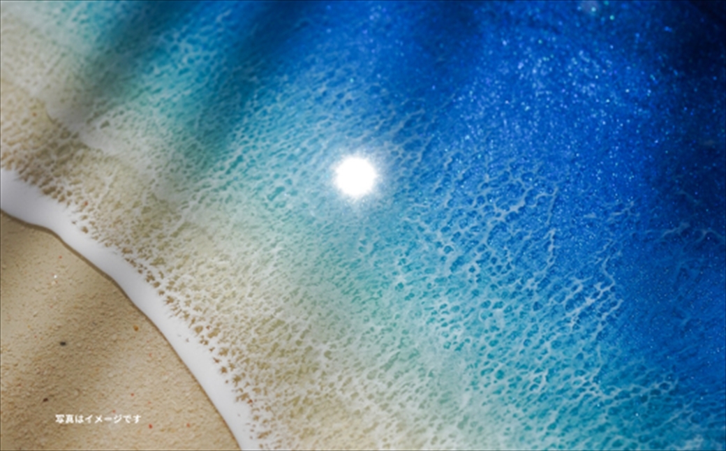 【日立市】波レジンアートパネル（A4サイズ）Blue wave【 茨城県 日立市 】