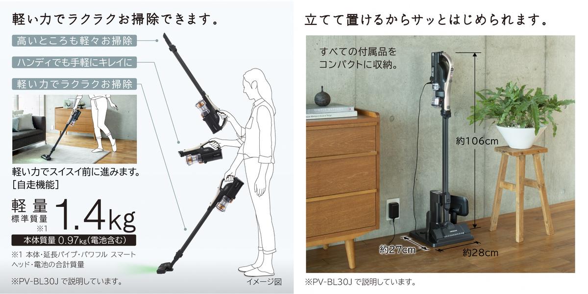 L-25【コードレススティック】掃除機PV-BL30K(N)