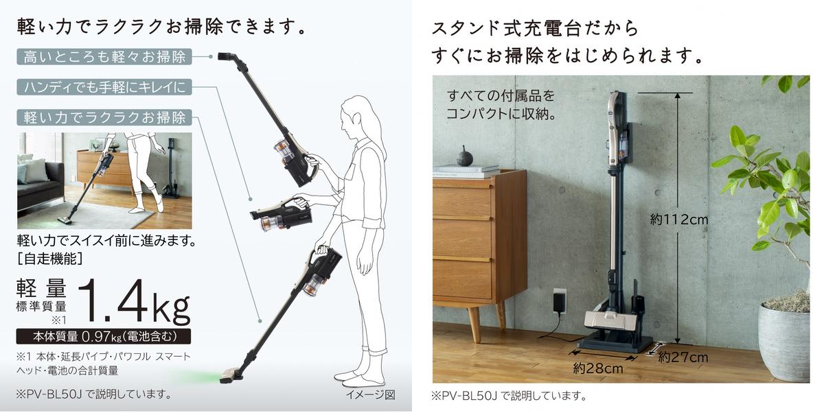 M-15【コードレススティック】掃除機PV-BL50K(N)