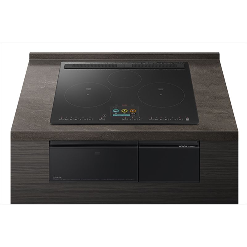 【IHクッキングヒーター】3口IH鉄・ステンレス対応　HT-N1500KTF(K) トッププレート幅  60cm [ビルトインからビルトインのみの工事]【 日立 家電 茨城県 日立市 】