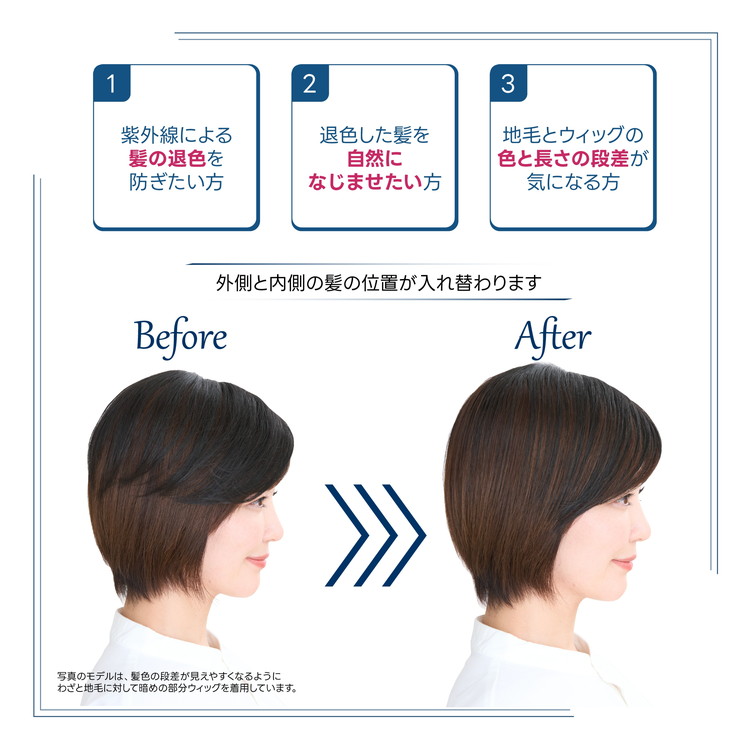 【業界初！部分ウィッグを自然に馴染ませる】QAMOJI 3D Blend Comb（カモジ 3D ブレンドコーム）ブラック ｜ 部分ウィッグ用 コーム 紫外線対策 退色防止 簡単スタイリング 2WAYタイプ 特許申請中 ギフト 贈り物 母の日　※離島への配送不可