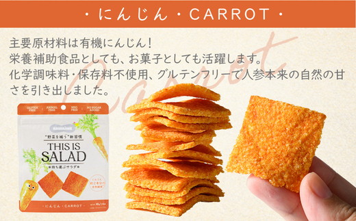 野菜を補うクラッカー（にんじん）10個セット　【茨城県産有機にんじん使用】食物繊維・ビタミンA豊富　化学調味料不使用　保存料不使用　グルテンフリー　※離島への配送不可