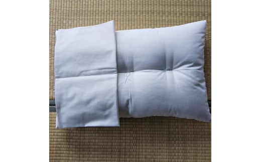 綿入れ枕(オーガニック枕カバー付き)1個※離島への配送不可
