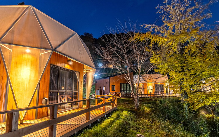 アウラテラス茨城 グランピング　宿泊利用券30,000円分（1枚）　※離島への配送不可　※2025年9月上旬頃より順次発送予定