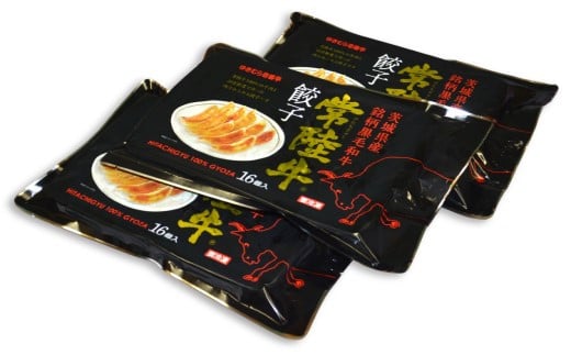 【2ヶ月定期便】ゆきむら壱番亭の常陸牛餃子3パック(48個入り) ※離島への配送不可