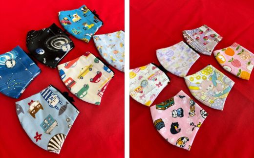 着物の仕立屋が作った 肌触り最高 子供用バラエティーマスク 3枚セット