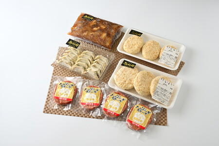 【定期便】5ヶ月連続！飯村牛の冷凍食品食べ比べセット　毎月別々の商品が届く　牛スジ煮込み・牛肉餃子・飯村牛メンチカツ・飯村牛コロッケ・ハンバーグステーキ ◇ ｜ 簡単調理 お弁当 おかず おつまみ 惣菜 和牛 ※離島への配送不可